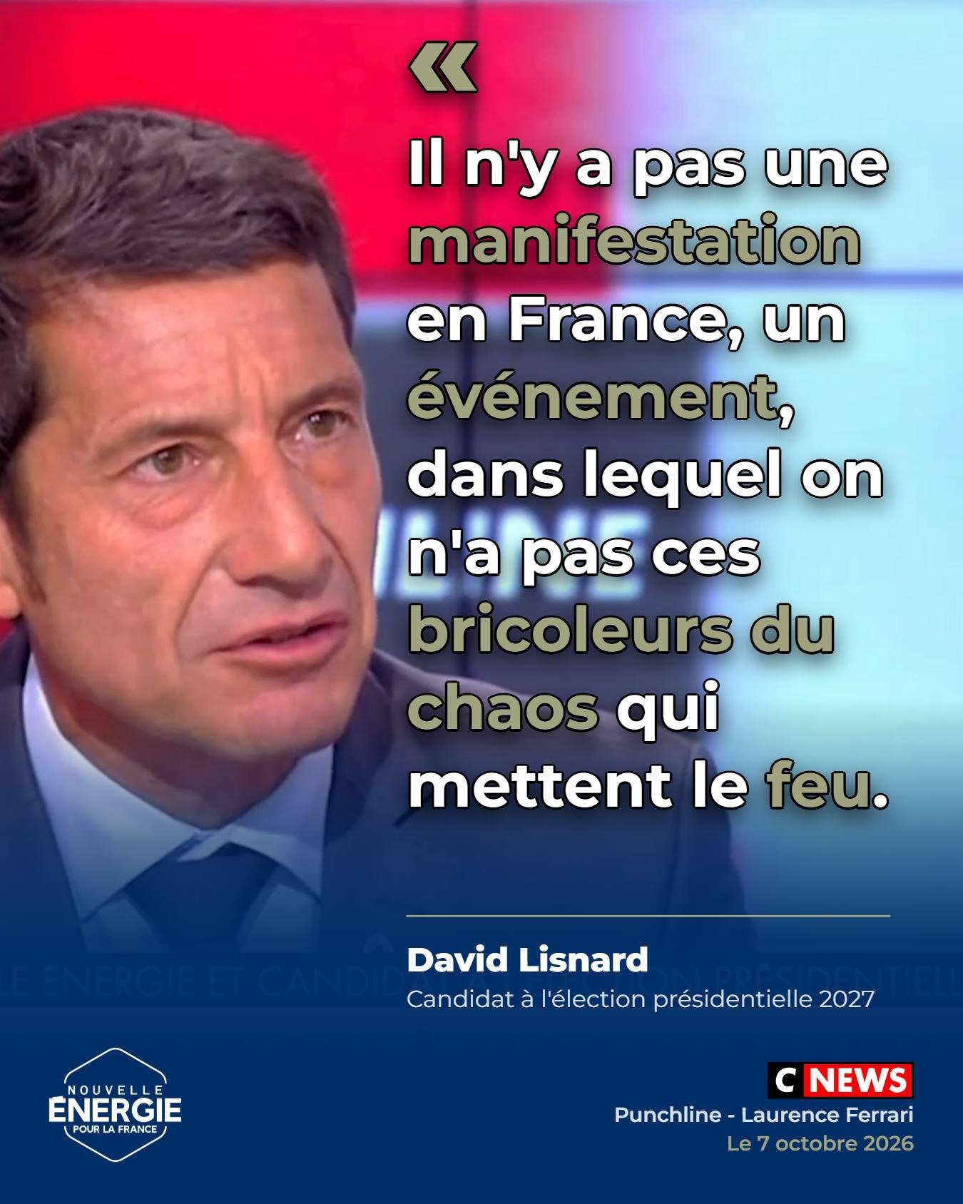 Affiche : Il n'y a pas une manifestation en France, un événement, dans lequel on n'a pa...