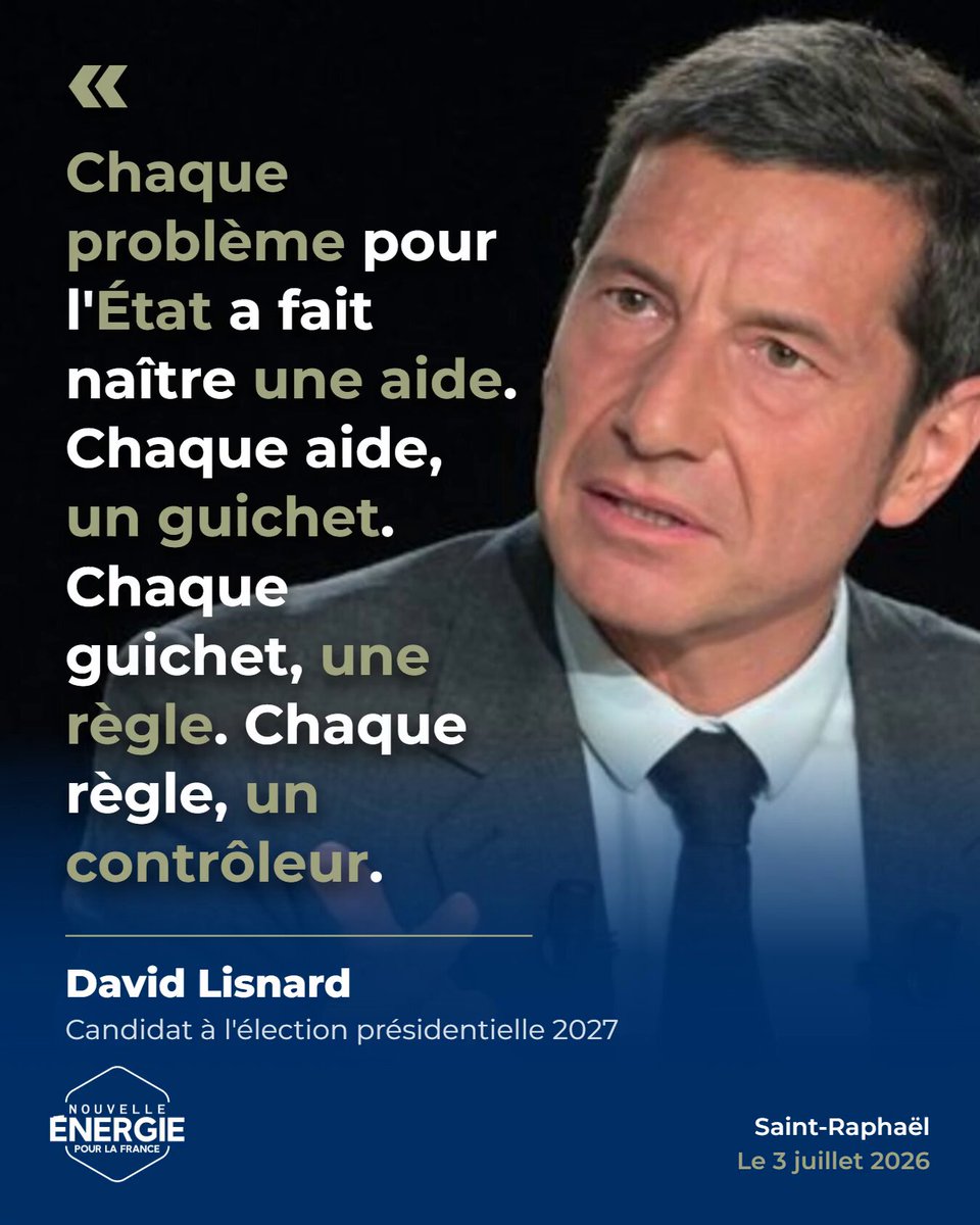 Affiche : Chaque problème pour l'État a fait naître une aide. Chaque aide, un guichet. ...