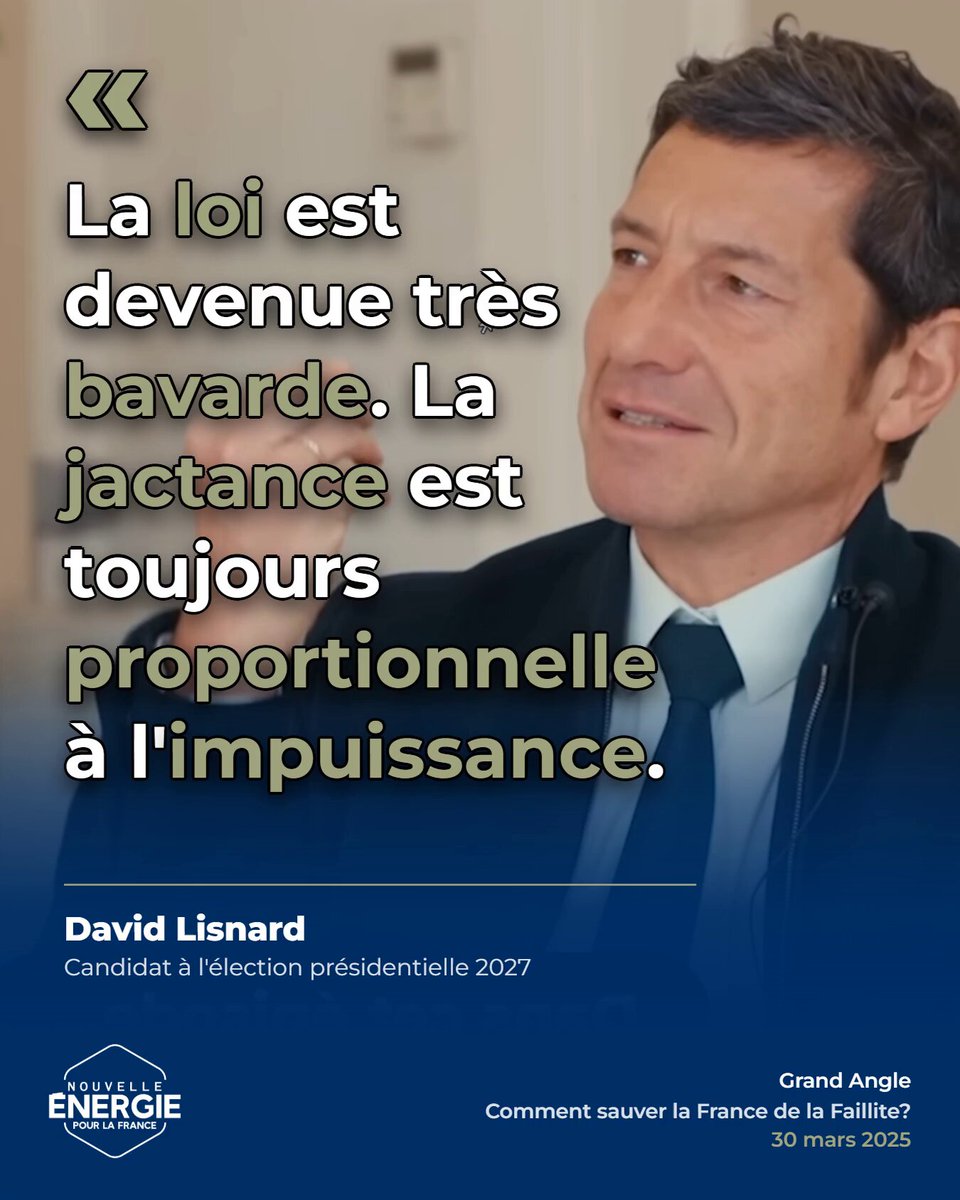 Affiche : La loi est devenue très bavarde. La jactance est toujours proportionnelle à l...