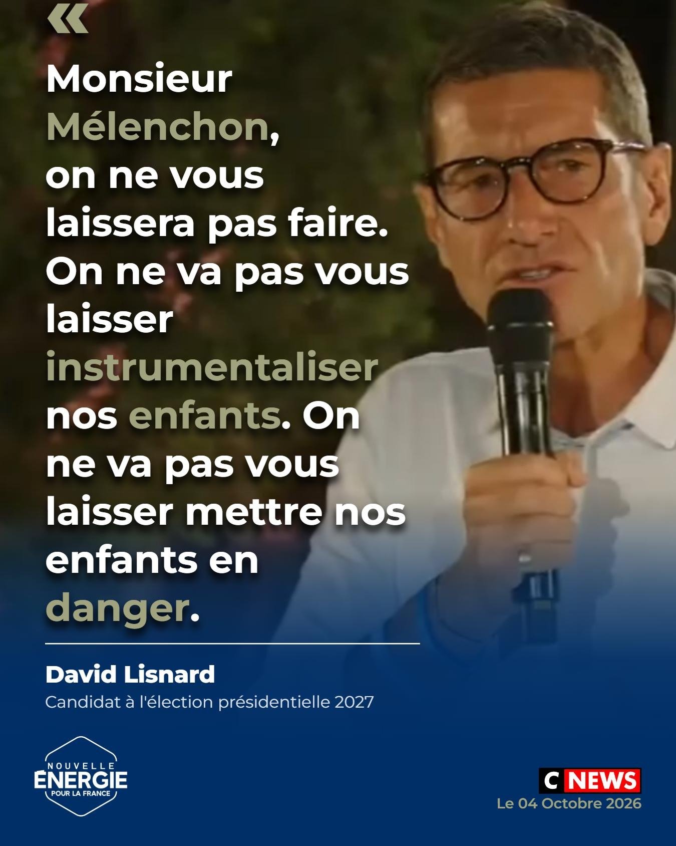 Affiche : M. Mélenchon on ne vous laissera pas faire. On ne va pas vous laisser instrum...